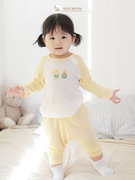 [HONEY] Bộ tay dài rayon 2 chiều bắp