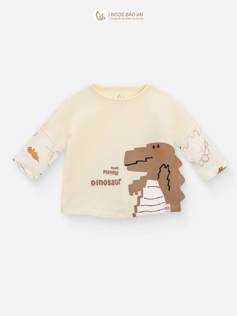 [M&B] BST DINO: Bộ áo phối quần tay dài dinosaur