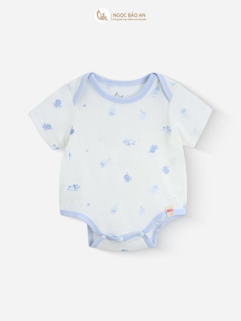 [M&B] Combo Sơ Sinh cotton M&B tone Xanh in hình họa tiết đầy đủ phụ kiện cho bé (Combo Sơ Sinh cotton 2025)