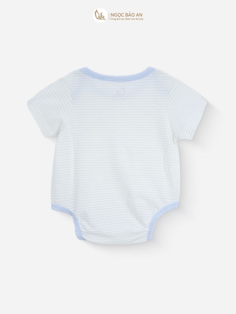 [M&B] Bodychip tay ngắn tone Xanh cotton M&B cho bé (Combo Sơ Sinh Cotton 2025)