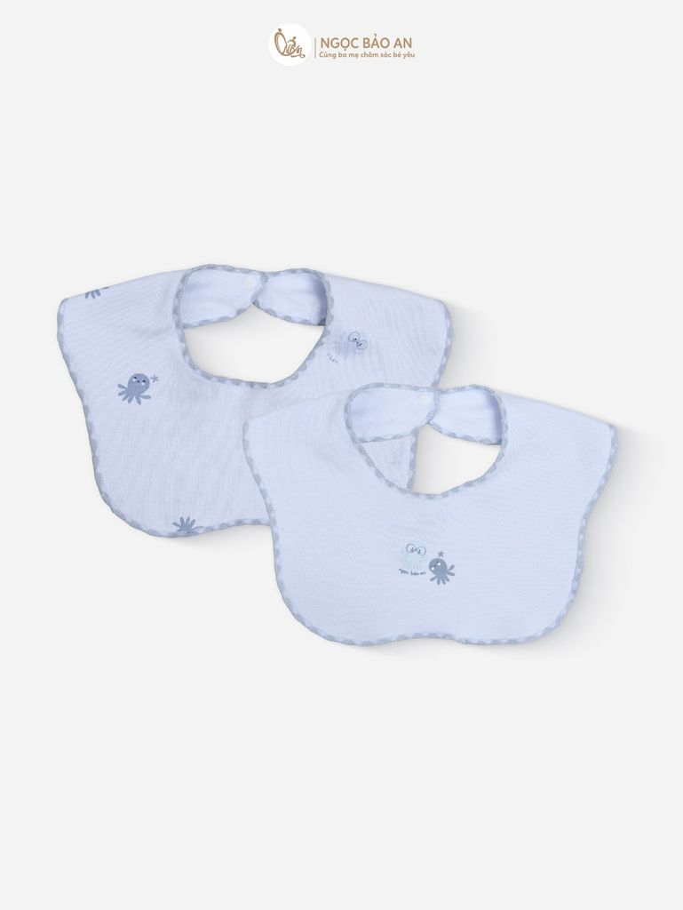 [M&B] Combo Sơ Sinh cotton M&B tone Xanh in hình họa tiết đầy đủ phụ kiện cho bé (Combo Sơ Sinh cotton 2025)