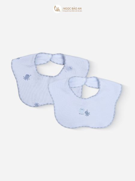 [M&B] Set 2 yếm nút cotton M&B in hình họa tiết (Combo Sơ Sinh)