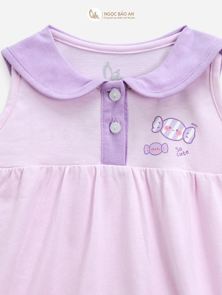 [M&B] BST CANDY: Body đùi sát nách cotton dáng bí M&b cho bé (Kẹo Cute)