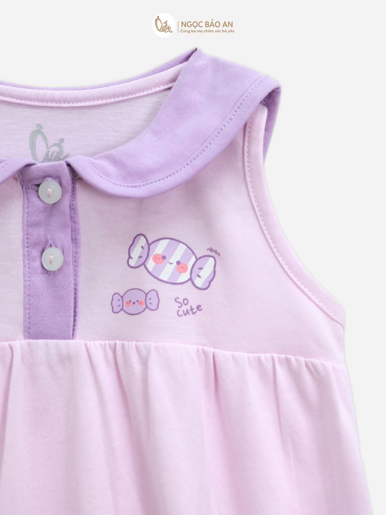 [M&B] BST CANDY: Body đùi sát nách cotton dáng bí M&b cho bé (Kẹo Cute)