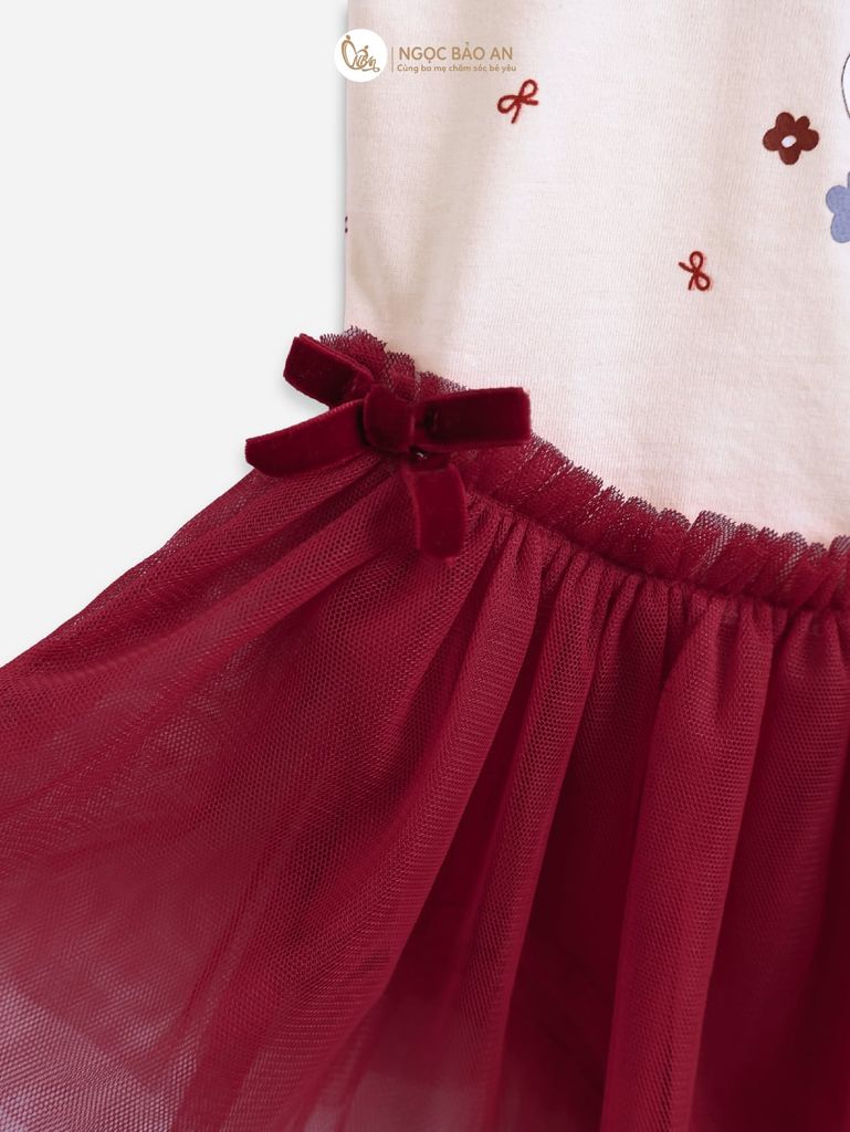 [M&B] BST THỎ MƠ: Bodychip giả váy dáng Ballet cotton M&b cho bé gái (Thỏ Mơ)