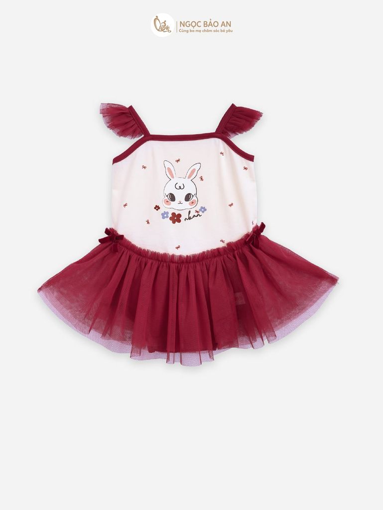 [M&B] BST THỎ MƠ: Bodychip giả váy dáng Ballet cotton M&b cho bé gái (Thỏ Mơ)