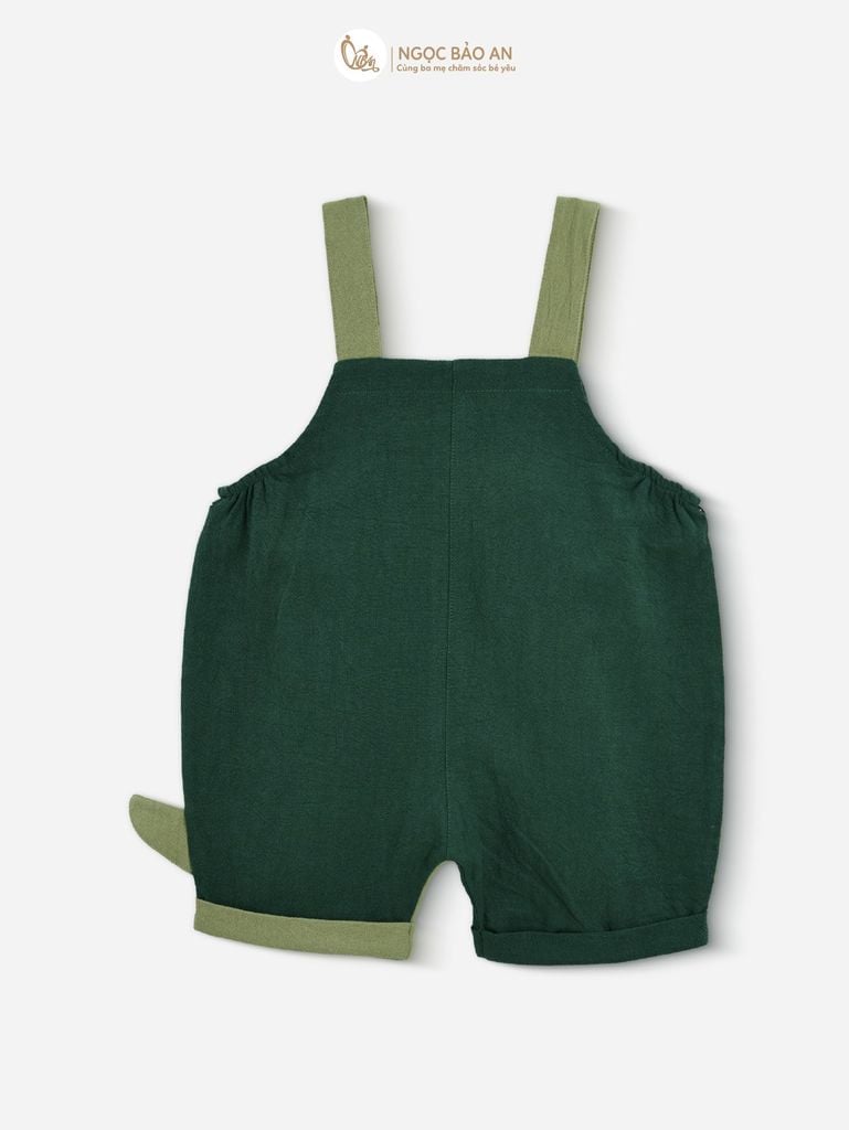 [M&B] BST DINO: Set áo họa tiết+yếm bé trai M&B cotton (Lil Dino)