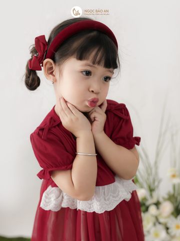 [M&B] BST THỎ MƠ: Đầm xòe công chúa tay ngắn phối ren