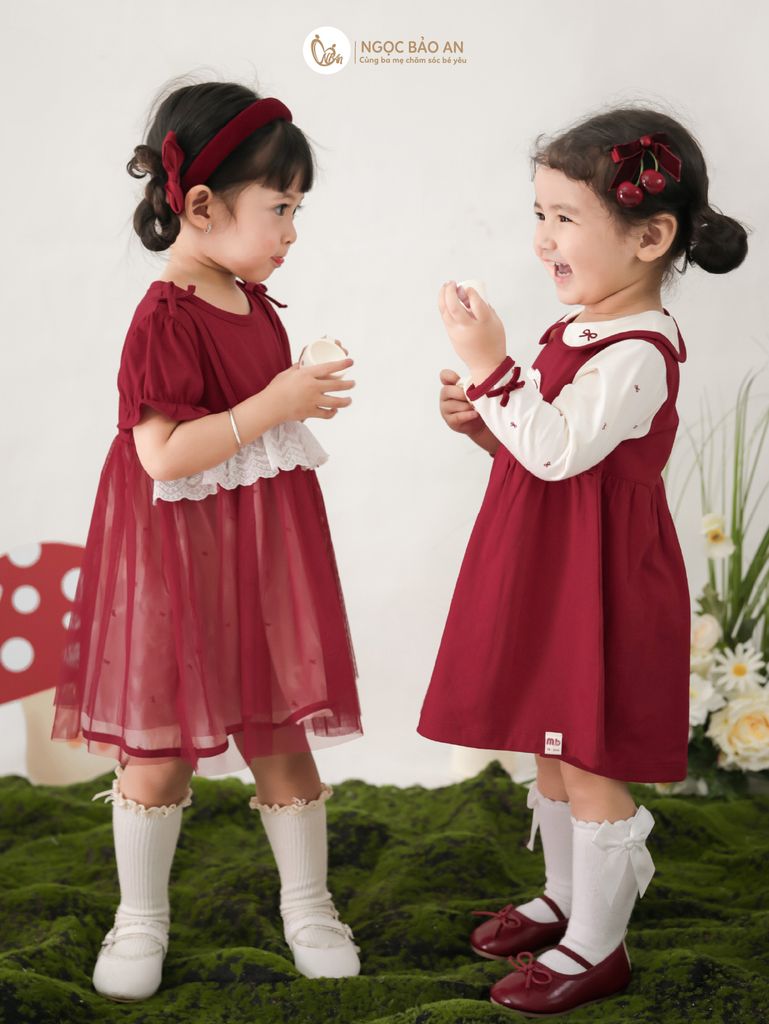 [M&B] BST THỎ MƠ: Đầm xòe công chúa tay ngắn phối ren