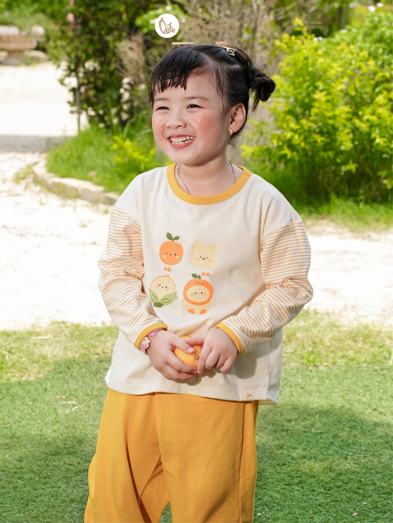 [M&B] BST GHS: Bộ tay dài lemon picnic