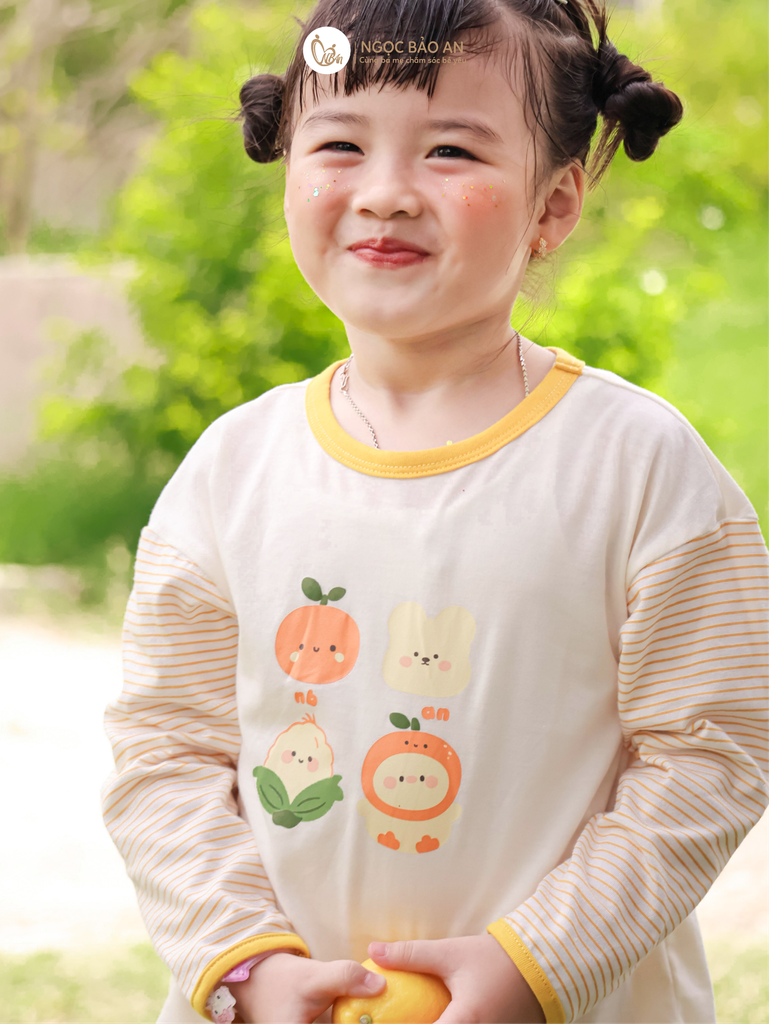 [M&B] BST GHS: Bộ tay dài lemon picnic