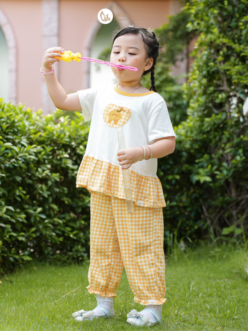 [M&B] BST GHS: Bộ lửng dáng xòe heart lemon