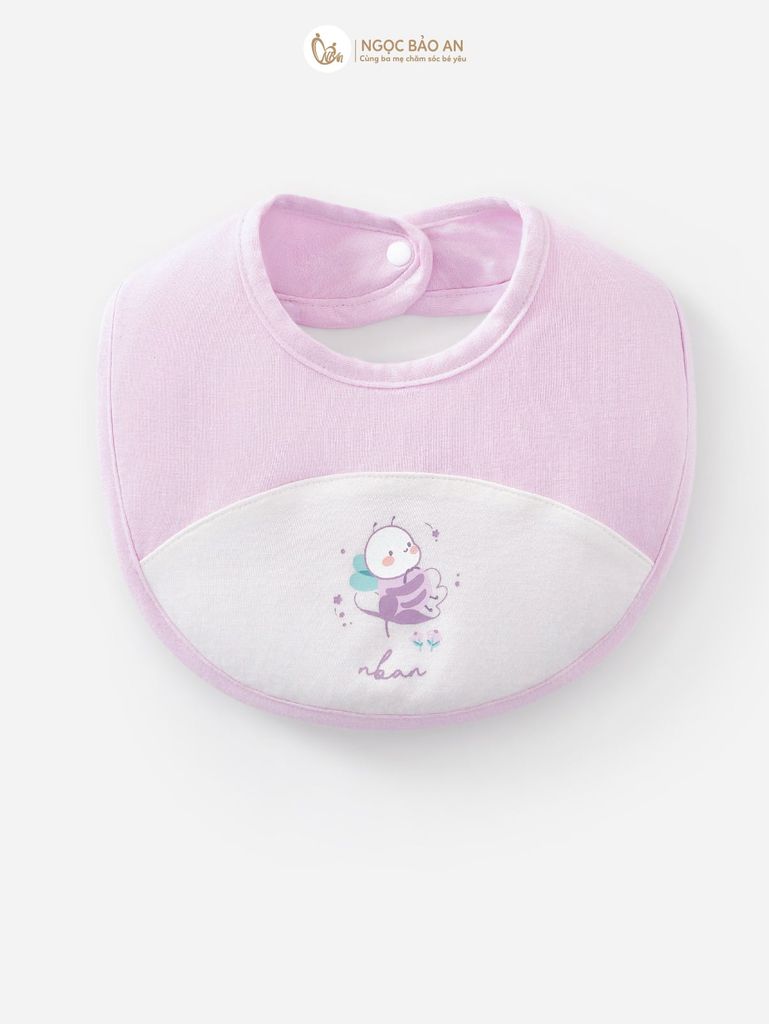 [M&B] Set 2 yếm nút ong tím (NB-24m)