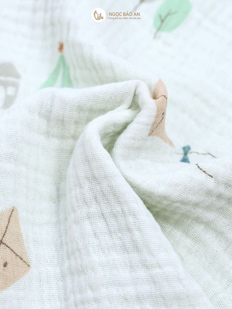 [M&B] Khăn sữa muslin 4 lớp mềm mại 25x28cm