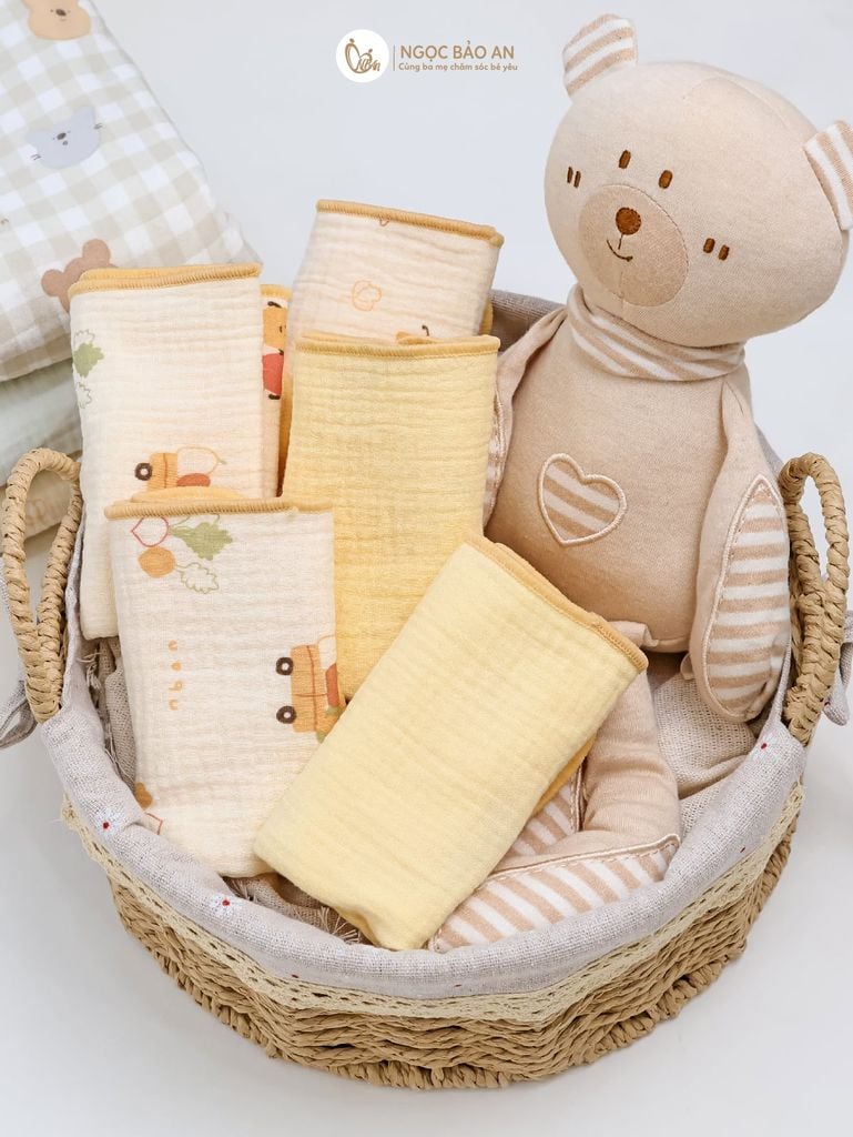 [M&B] Khăn sữa muslin 4 lớp mềm mại 25x28cm