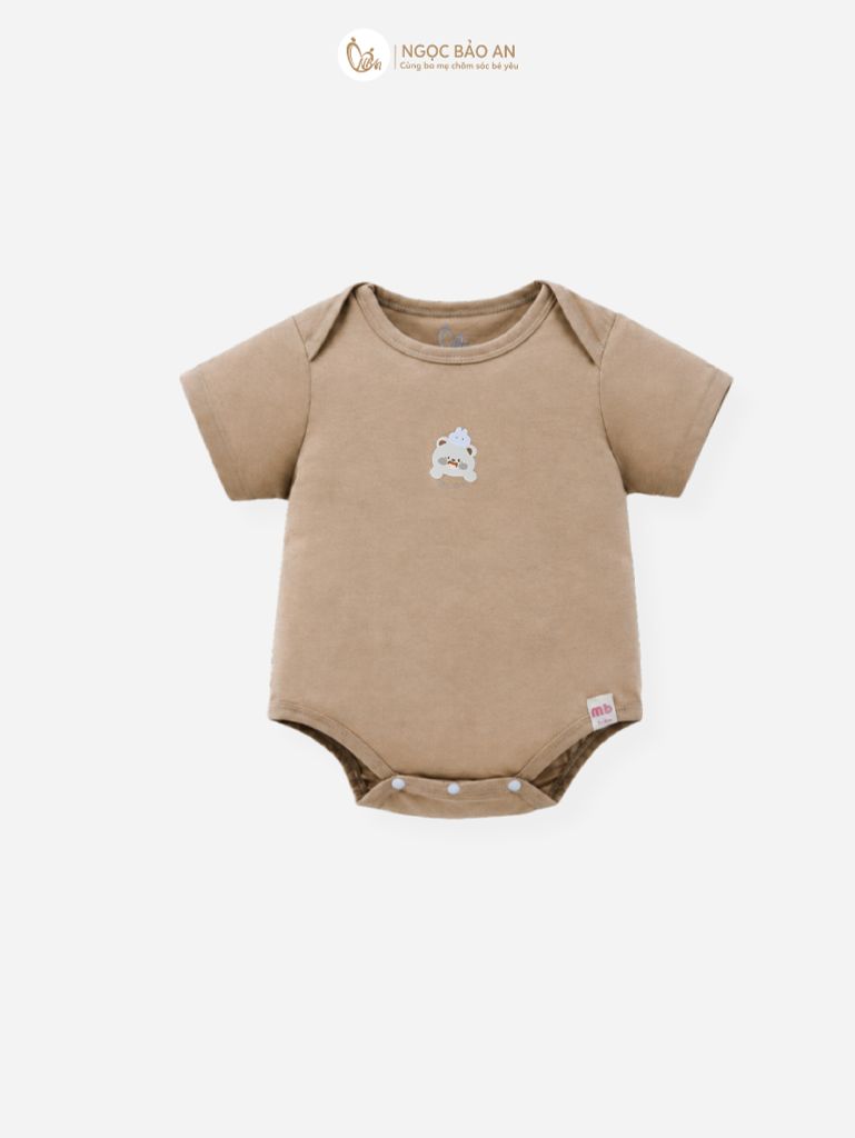 [M&B] Combo Sơ Sinh cotton tone Nâu in hình họa tiết đầy đủ phụ kiện (CBSScotton2025)