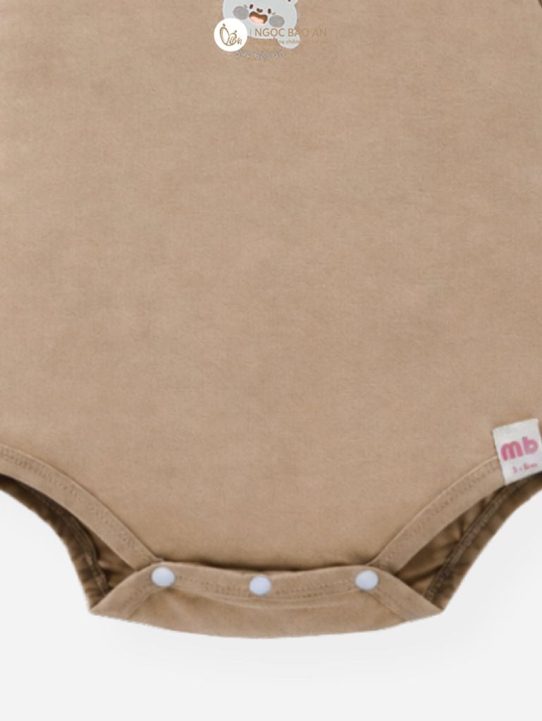 [M&B] Bodychip tay ngắn cotton gấu nâu