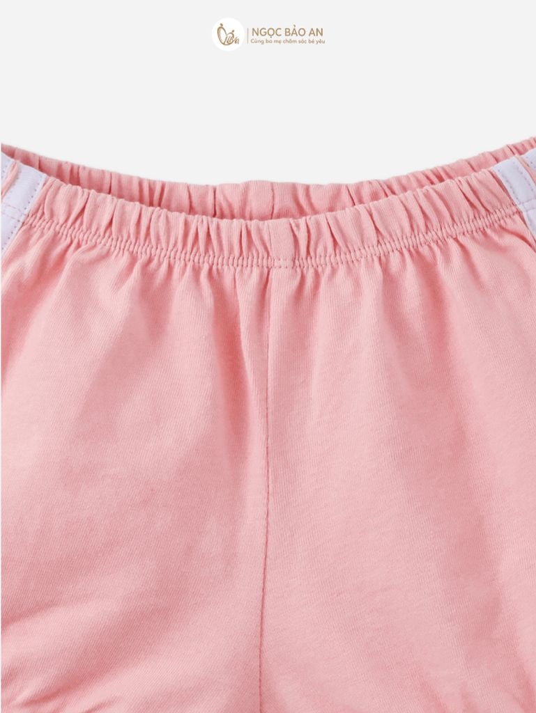 [M&B] BST PINK GIRL: Bộ sát nách babydoll caro gấu hồng