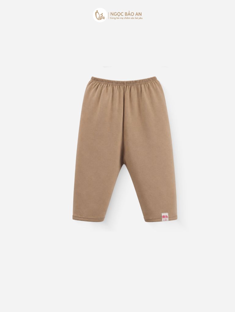 [M&B] Bộ tay dài cài bên cotton gấu thỏ nâu