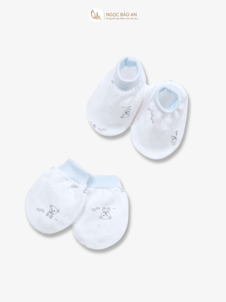 [HONEY] Bộ bao tay chân sơ sinh Honey cotton
