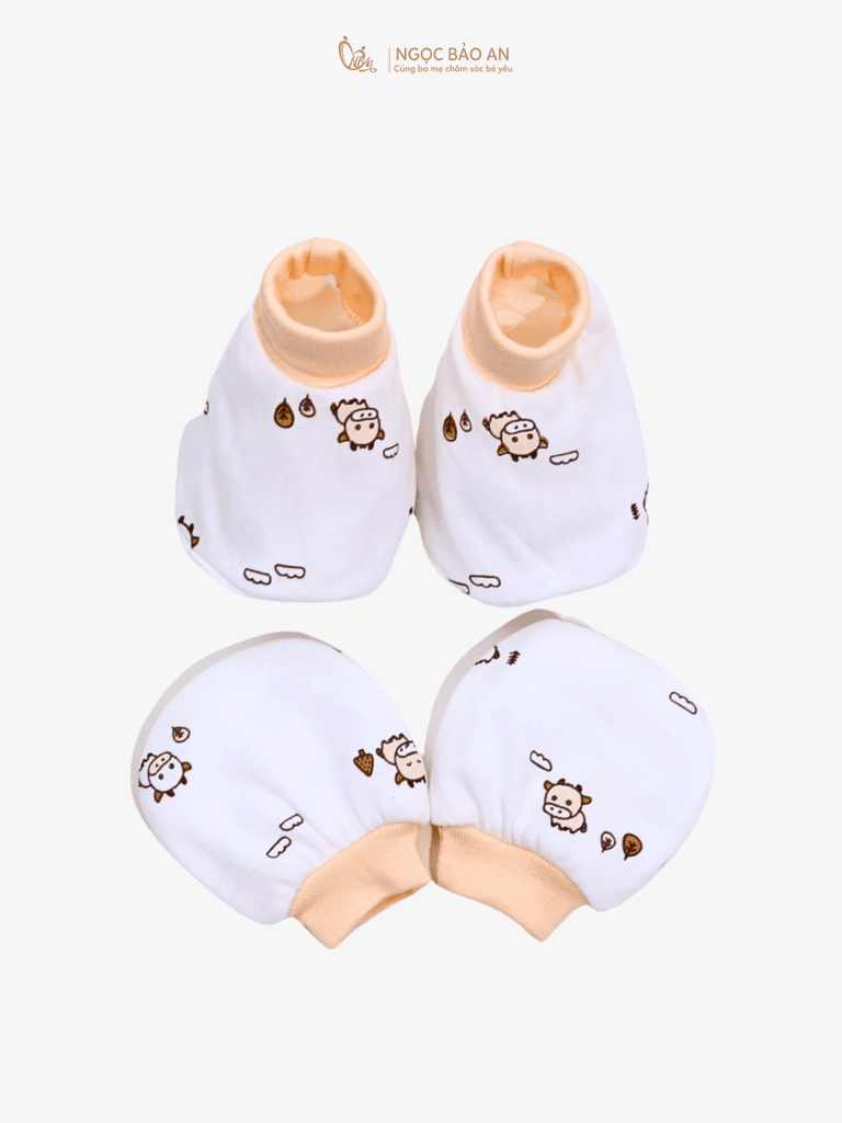 [HONEY] Bộ bao tay chân sơ sinh Honey cotton