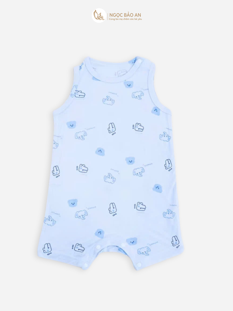 [M&B] Bộ body đùi sát nách sơ sinh chất vải rayon bé trai