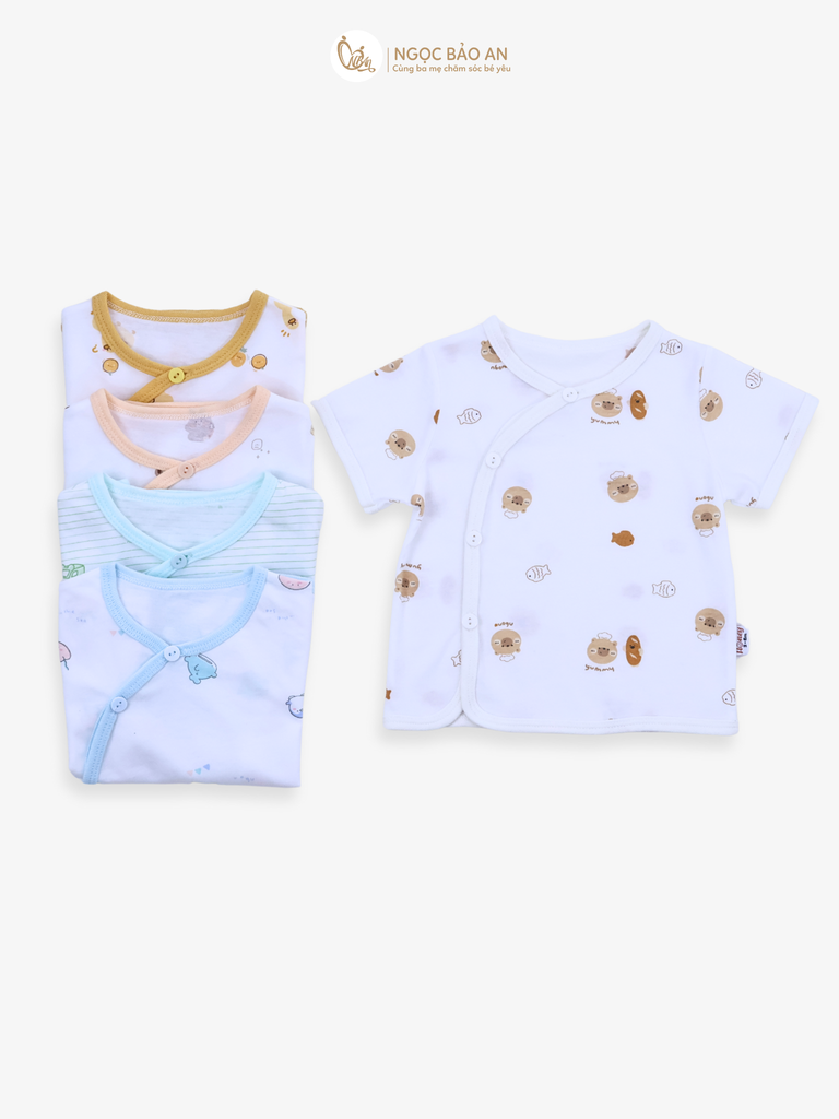 [HONEY] Bộ quần áo sơ sinh cotton thoáng mát