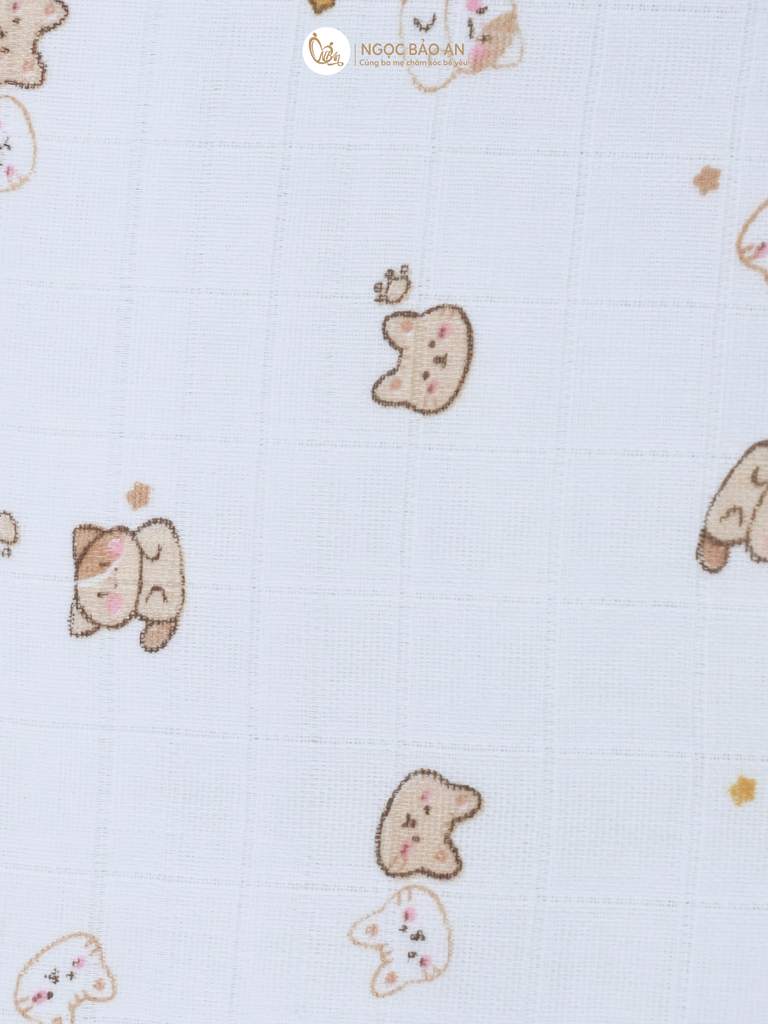 [M&B] Gối ôm cotton in hình sơ sinh 17x40cm