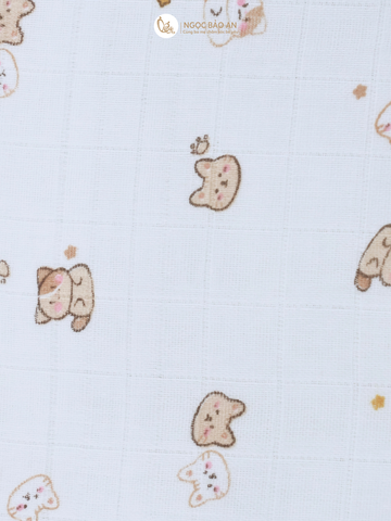 [M&B] Gối ôm cotton in hình sơ sinh 17x40cm