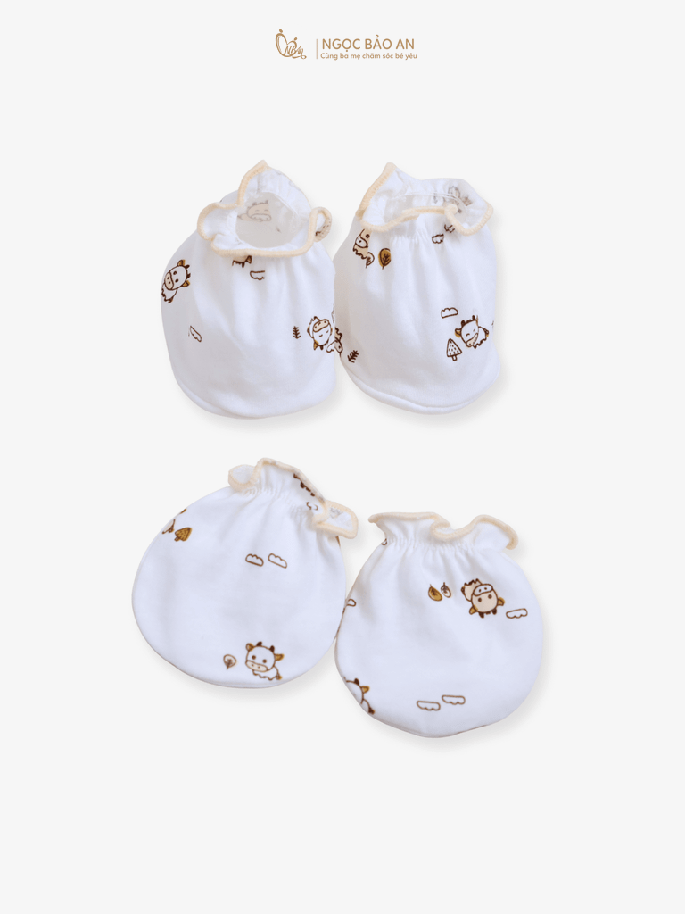 [HONEY] Bộ bao tay chân sơ sinh Honey cotton