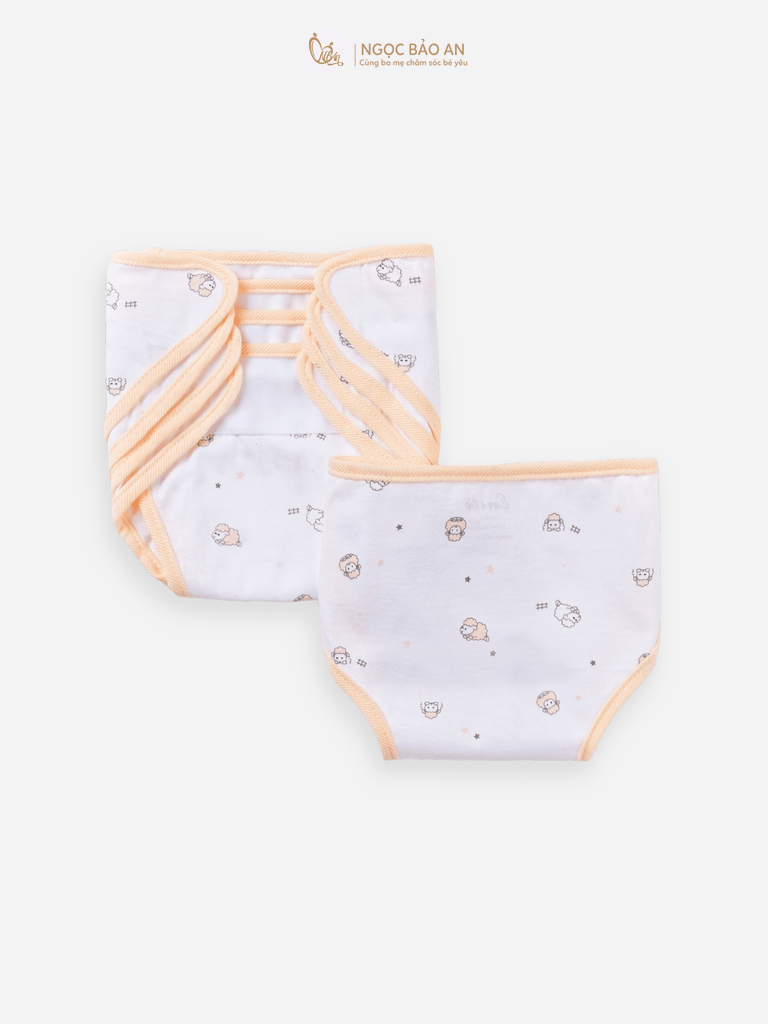 Tã dán sơ sinh in hình Honey cotton