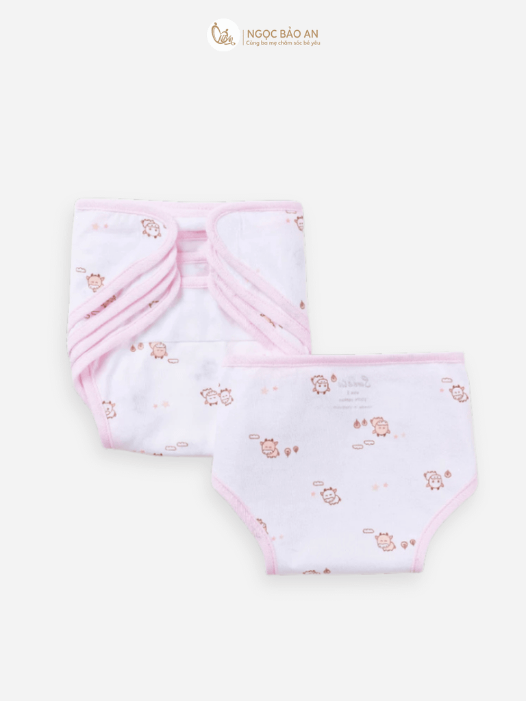 Tã dán sơ sinh in hình Honey cotton