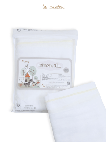 [Honey] Khăn Gạc Tắm 4 Lớp Honey 75x85cm
