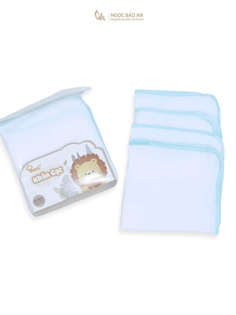 [Lion] Khăn Gạc Sữa 4 Lớp Lion 25x28cm
