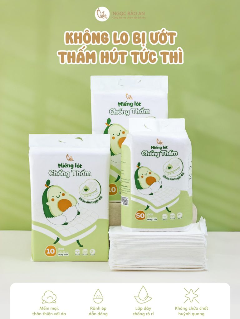 [M&B] COMBO Tấm lót chống thấm M&B dùng 1 lần 60 Miếng