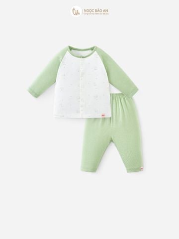 [M&B] CB1: Bộ dài tay cài giữa + set nón chóp bao tay chân bo Dino (NB-3m)
