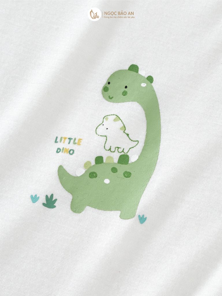 [M&B] Bodysuit dài tay dài cài chéo little dino (NB-12m)