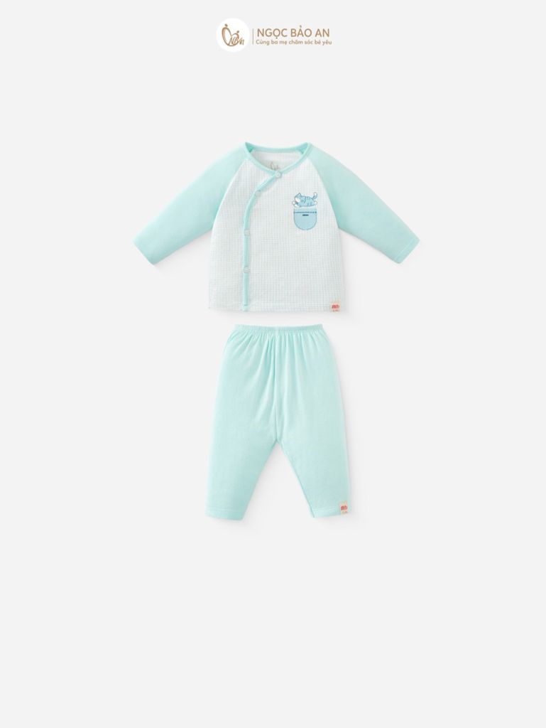 [M&B] CB3: Combo Ấm Áp Caro Cat Mint (NB-3m)