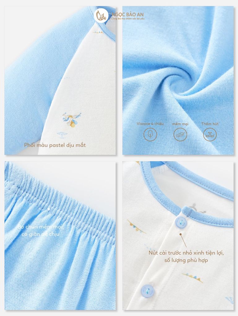 [M&B] Bộ tay dài cài giữa Sky Pony (NB-24m) [CBSSVISCOSE)