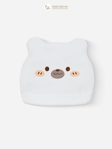 [M&B] Set nón bao tay chân thun cotton sơ sinh gấu thỏ nâu