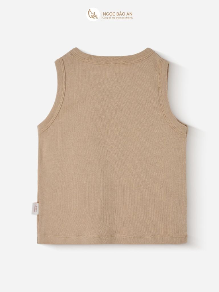 [HONEY] Bộ ngắn sát nách thể thao Honey cho bé (Heo Con Nâu)