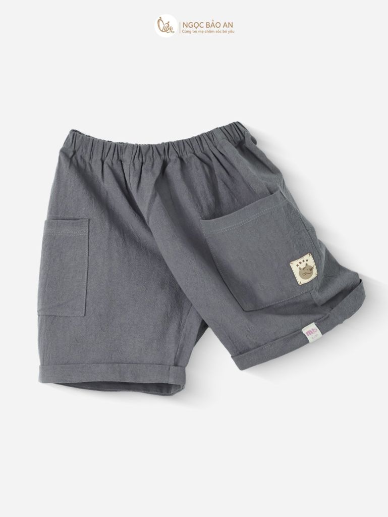 [M&B] BST SÓC: Bộ ngắn bé Trai M&B cotton (Thỏ Sóc Nâu)