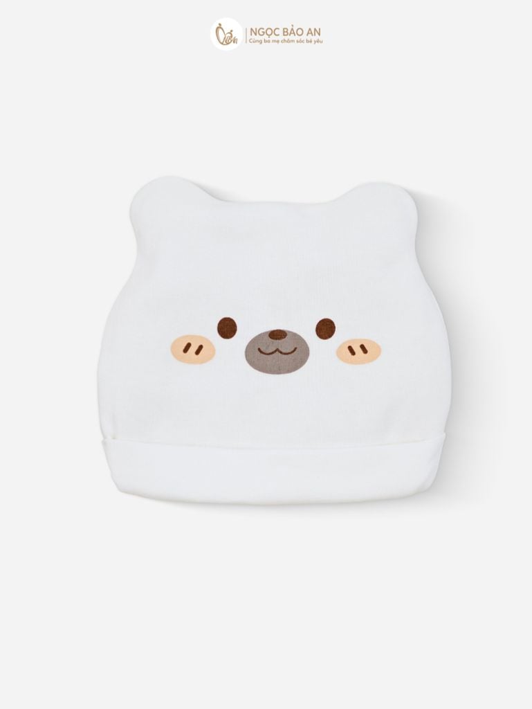 [M&B] Set 2 nón bo cotton gấu nâu