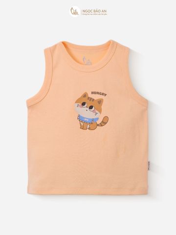 [HONEY] Bộ ngắn sát nách thể thao Honey cho bé (Mèo Cam)