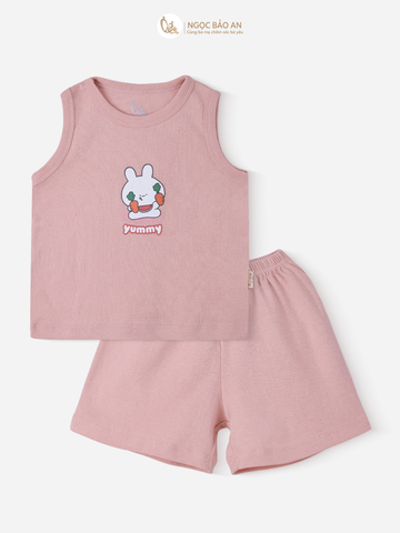 [HONEY] Bộ ngắn sát nách thể thao Honey cho bé (Thỏ Carrot)