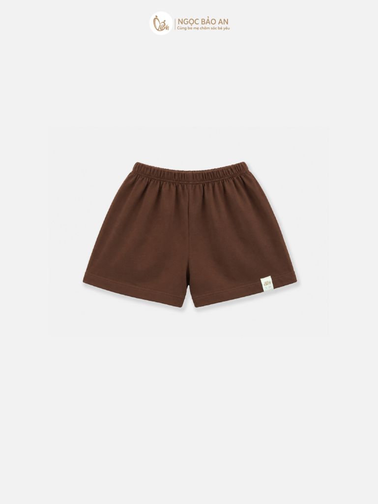 [NGỌC BẢO AN KIDS] Bộ sát nách thể thao cotton co giãn 4c nâu (1-3 tuổi)