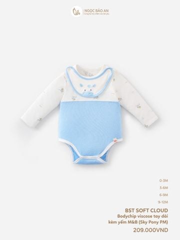 [M&B] Bodychip tay dài kèm yếm sơ sinh Sky Pony (NB-12m) [CBSSVISCOSE]