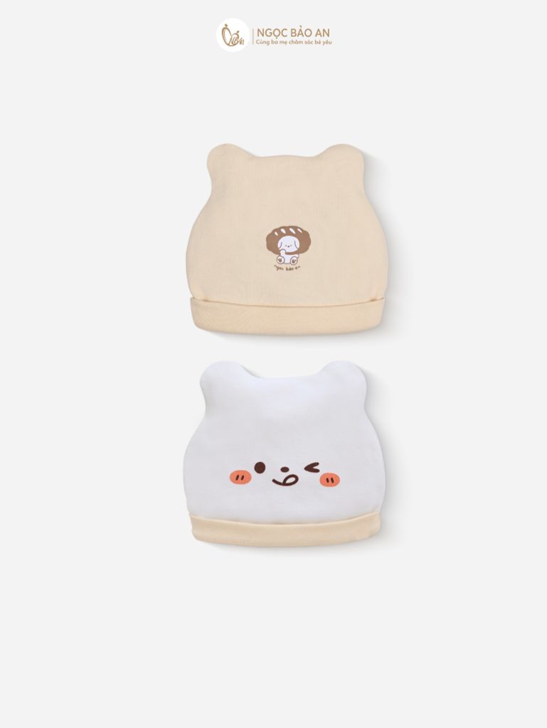 [M&B] Combo Sơ Sinh cotton tone Vàng in hình họa tiết đầy đủ phụ kiện(CBSScotton2025)