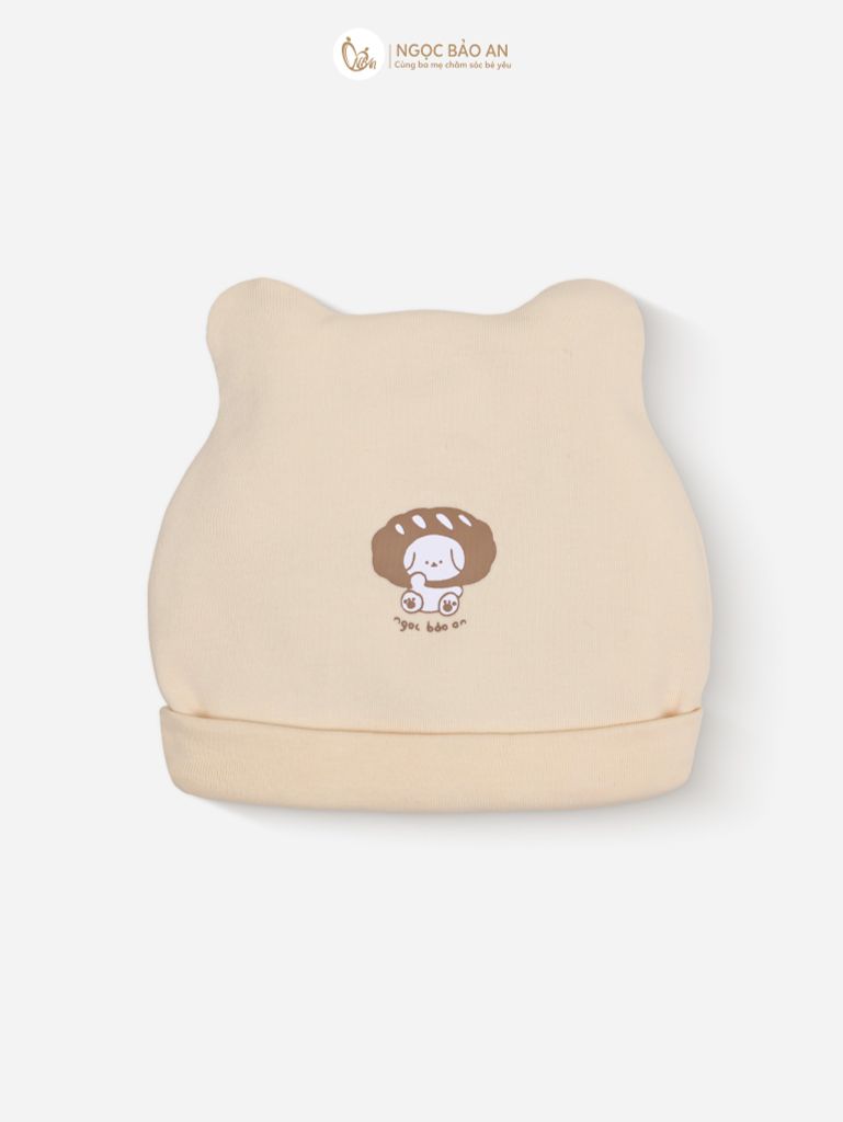 [M&B] Set 2 nón bo cotton gấu bread vàng