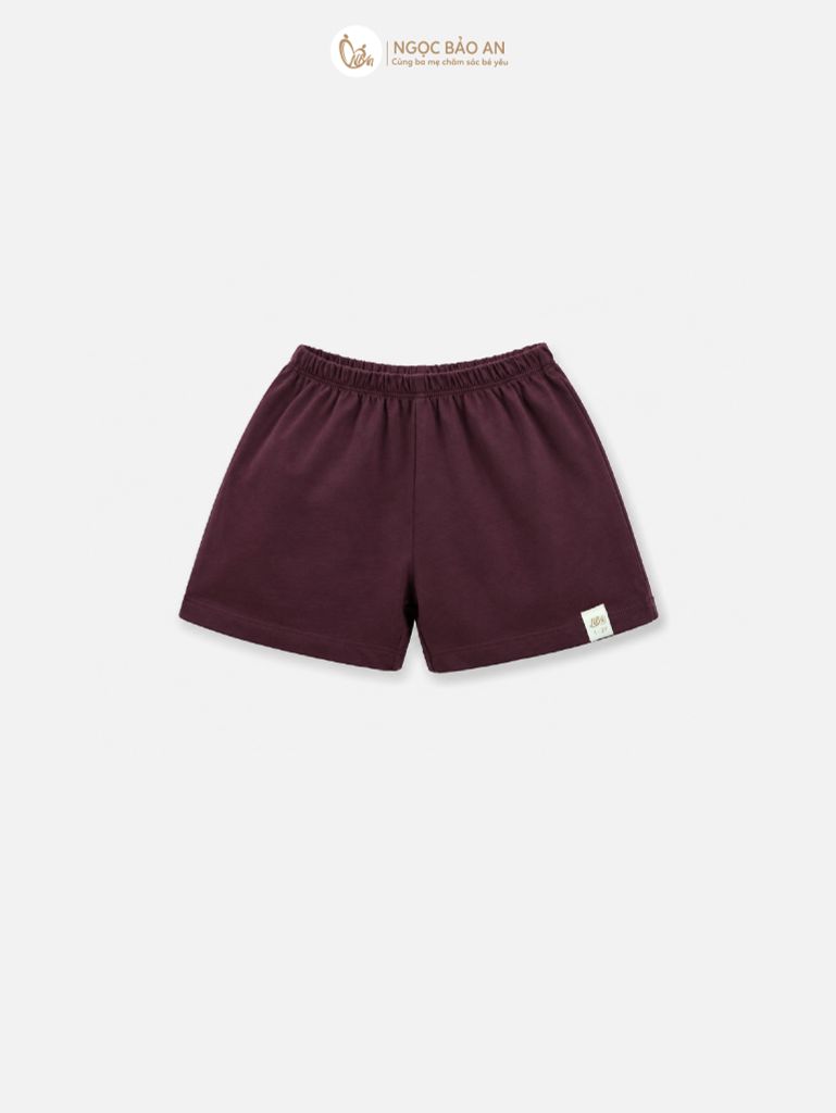 [NGỌC BẢO AN KIDS] Bộ sát nách thể thao cotton co giãn 4c tím đậm (1-3 tuổi)